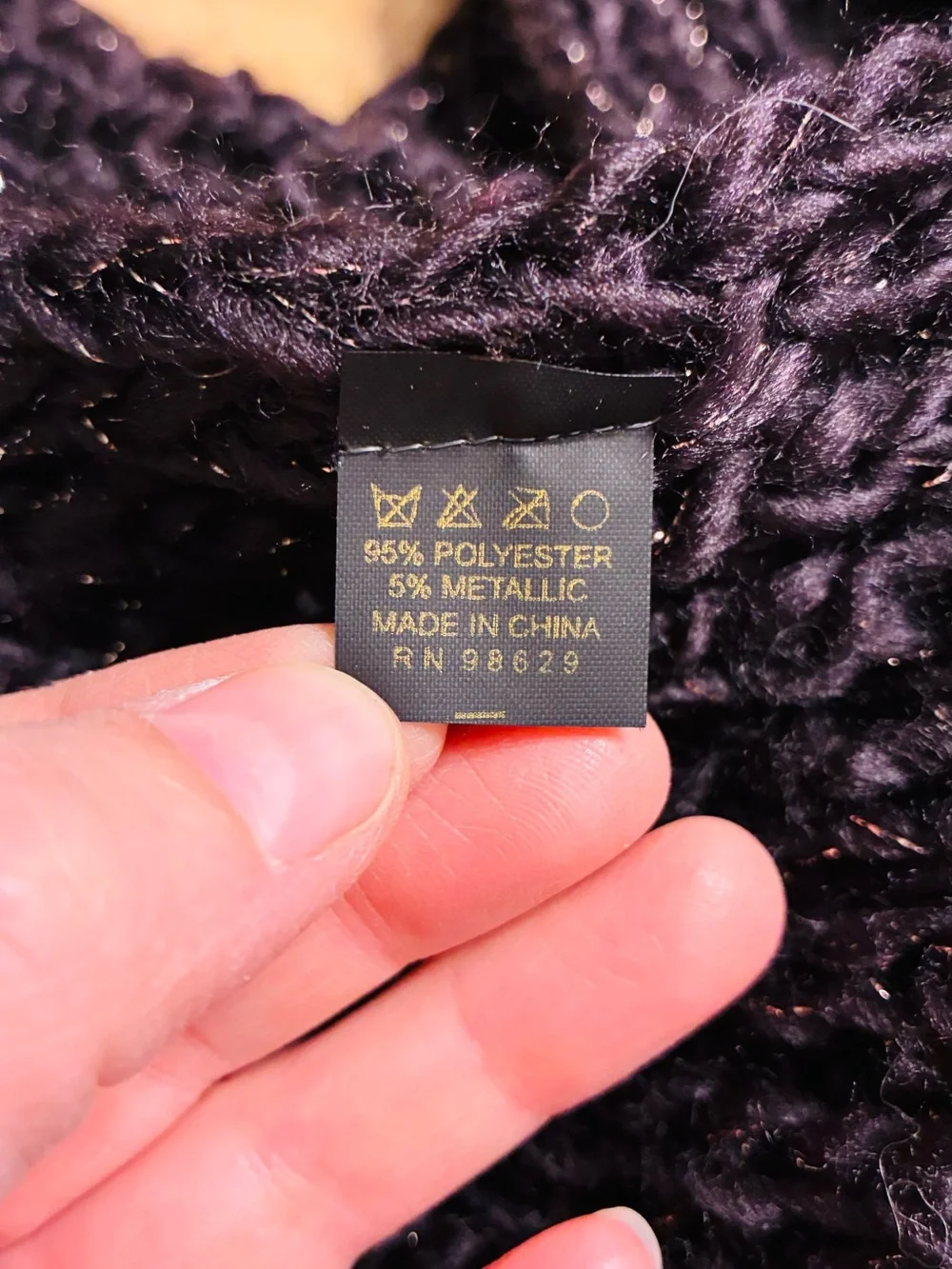 Y2K La Fiorentina Brown Metallic Chunky Knit Beanie Scarf Set OS